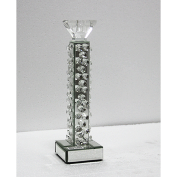MIRROR CANDLE HOLDER 3553 8.5X8.5X30 CM