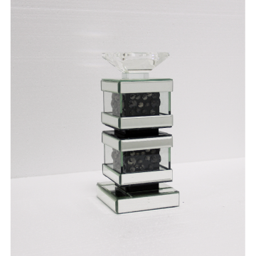 MIRROR CANDLE HOLDER 3614 13X13X29 CM