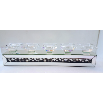 MIRROR CANDLE HOLDER 3632 61.5X10X13.5 CM