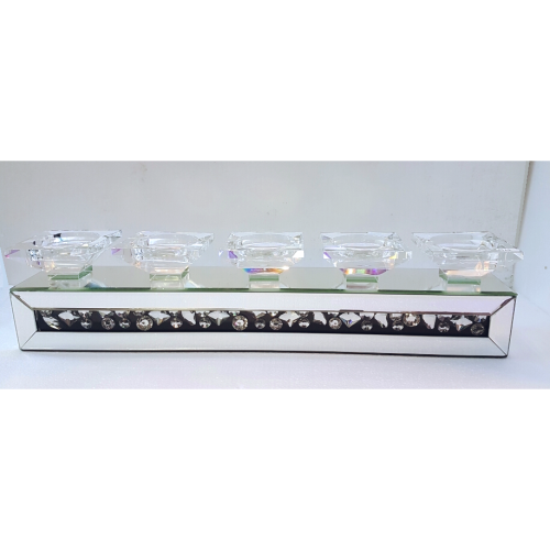 MIRROR CANDLE HOLDER 3632 61.5X10X13.5 CM MIRROR CANDLE HOLDER 3632 61.5X10X13.5 CM