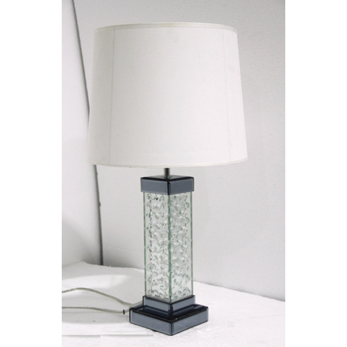 GLASS TABLE LAMP 4031 SHADE 30X35X28 CM LAMP 35X35X64 CM