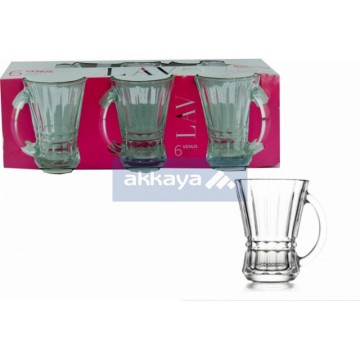 LAV VNS405 Venüs 150cc 6tlg Teeglas mit Henkel / 2343