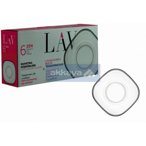 LAV ZEN277 6pcs Bardakalti / Teeglasunterteller / 5043 LAV ZEN277 6pcs Bardakalti / Teeglasunterteller / 5043
