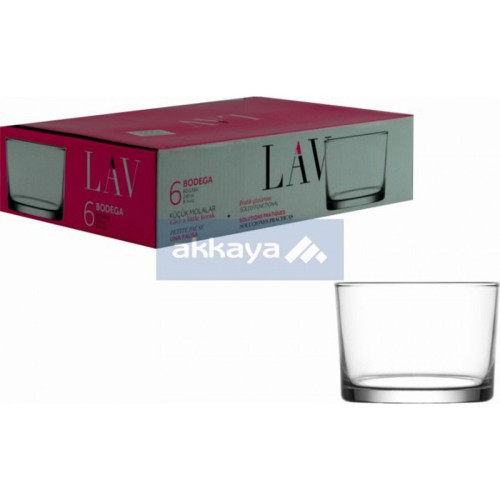 LAV BDG384 Bodega 240cc 6pcs Glas / Bardak / Tumbler / 6285