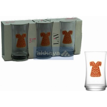 LAV LUN358 LUNA Kaftan Glas 365cc 3pcs / Bardak / Tumbler 6367