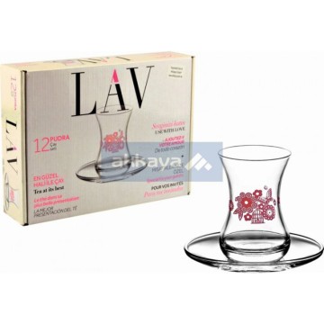 LAV PUDRAS1 Demet Teeset 135cc 12pcs / Cay Seti / Tea Set / 6370