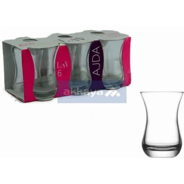 LAV AJD315 Ajda 150cc 6pcs Teeglas / Caybardagi / Tea Glas / 6701