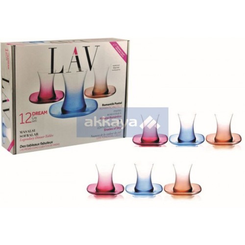 LAV DREAMS1 12pcs Cay Seti / Teeglasset / 6735 LAV DREAMS1 12pcs Cay Seti / Teeglasset / 6735