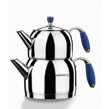 Flora Midi Tea Pot Set-Blue / Caydanlik Takimi / A118-02