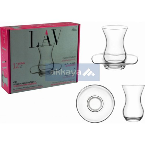 LAV DIVAS1 140cc 12pcs Diva Teeglasset / A3093