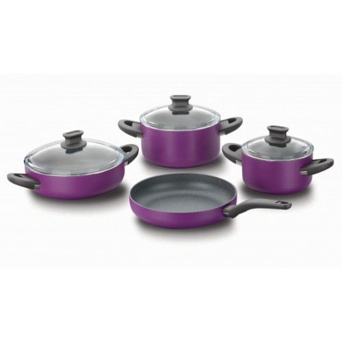 Lina Alu. 7 pcs. Cookware Set- Purple/ Tencere Set-Mor/A1298
