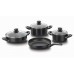 Lina Alu. 7 pcs. Cookware Set-Black/ Tencere Set-Siyah/A1299