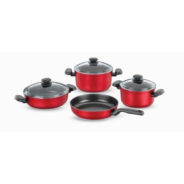 Ornella Rosa Alu. 7 pcs. Cookware Set / Tencere Set/ A1349