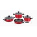 Ornella Rosa Alu. 7 pcs. Cookware Set / Tencere Set/ A1349