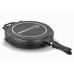 Double Alu. Fry Pans w/lid 32cm -Black/Izgara Tava/ A1436
