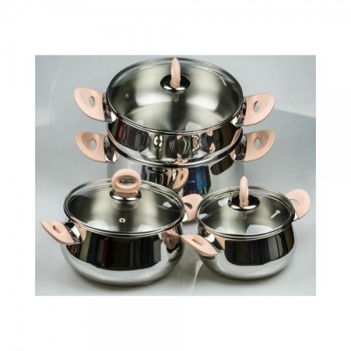 Flamingo 8 pcs. Cookware Set/ Tencere Set / A1628