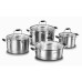 Flora 8 pcs. Cookware Set - Black /Tencere Seti/ A1979