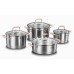 Flora 8 pcs. Cookware Set - Pink / Tencere Seti/ A1979-1